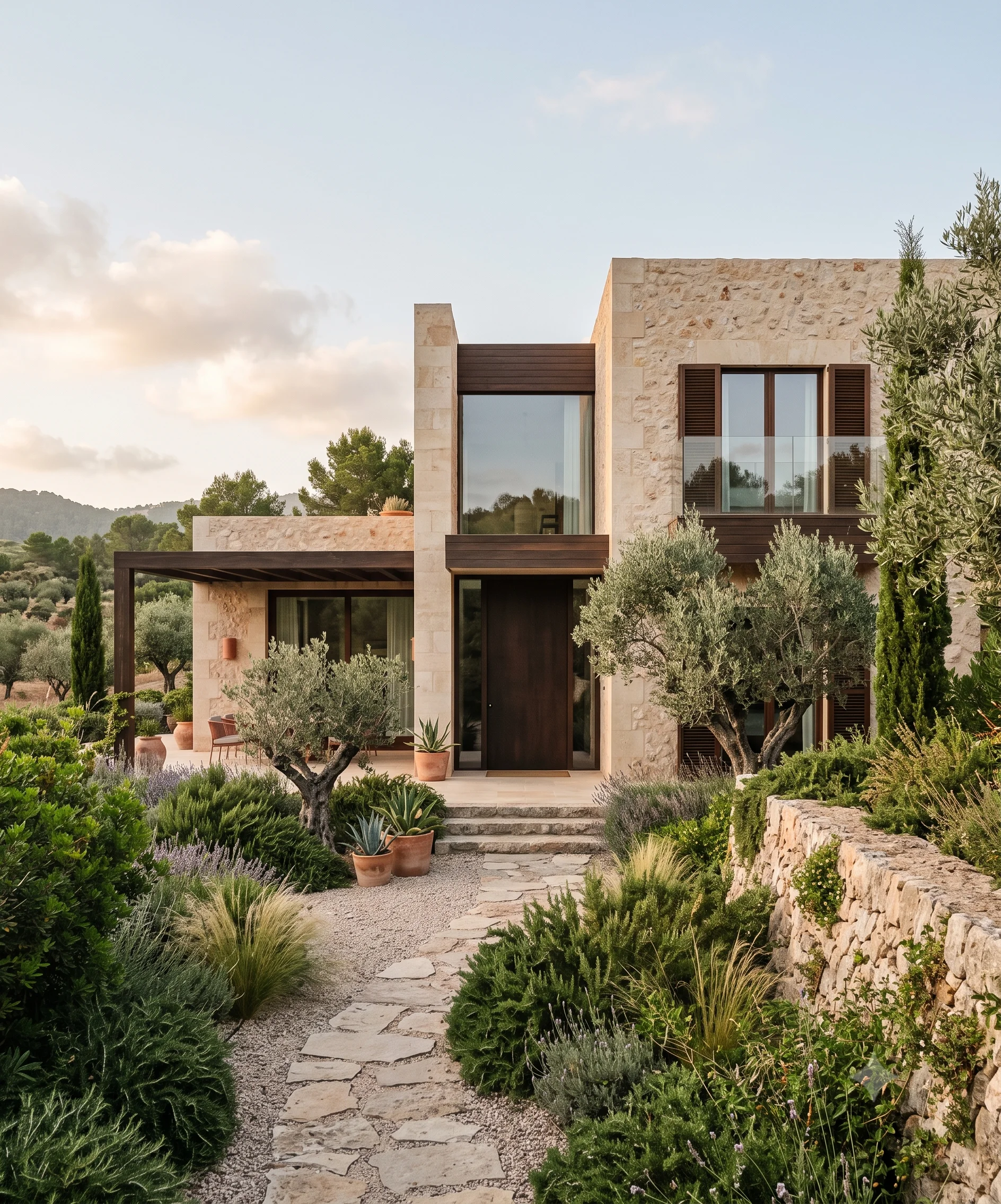 Villa de arquitectura mediterránea en Mallorca